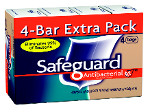 SOAP BAR SAFEGUARD 4OZ 4 BARS PER PKG (PK) - Bar